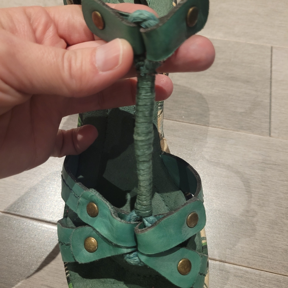 Nine West Teal and Patterned Wedges - Picture 3 of 6